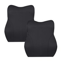 카템 힐링 차량용 허리 등쿠션 CT144 38.5 x 45 cm, 블랙, 2개