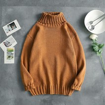 마켓A 남성용 터틀넥 컬러 스웨터 니트