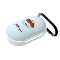 별다섯 EASYSSOK 디자인 심플큐트 하드 갤럭시버즈 버즈플러스 케이스, 팥빙수 민트