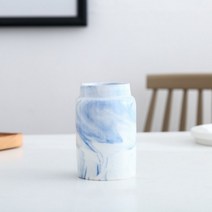 히피하우스 미니 엔틱 빈티지 오브제 도자기 화병, 블루
