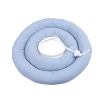 반려동물 폭신 심플 원형 넥카라 스카이블루 S, 80g, 1개