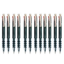 굿라이트 3색 볼펜 0.5~0.6mm, 블랙, 12개