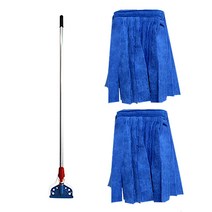 월드크린 알루미늄 마포대 + 초극세사 경편걸레 블루 300g x 2p 세트, 1세트