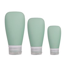 미카엘그라운드 여행 실리콘 튜브 용기 30ml + 60ml + 90ml 세트, 1세트, 다크그린