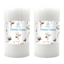 올레비엔 아로마 필라캔들 590g, 다우니코튼, 2개