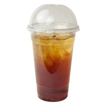 아이엔피 PET 아이스컵 바디 + 돔타공 뚜껑 세트 98mm, 600ml, 50개