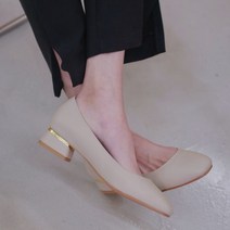 플랙슈 여성용 발편한 펌프스 기본 심플 구두 3cm