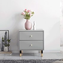 띠아모 500 2단 서랍형 협탁 방문설치, 그레이