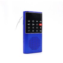 초소형 다기능 디지털 MP3 라디오 스피커, L-328, 블루