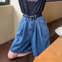 패션풀 여성용 티브 핀턱 하프 팬츠 28156