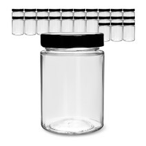미르코리아 유리병 일자형 딥캡 블랙, 24개, 250ml