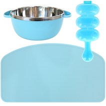 트리링 더블논슬립 스텐볼 + 매트 + 주먹밥틀 세트, 마카롱민트