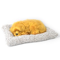 서하의집 댕댕이 와 냥냥이 잠자는 동물인형 갈색리트리버, 혼합색상, 6.5cm