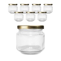 원형 유리병 골드캡 KH5, 8개, 250ml