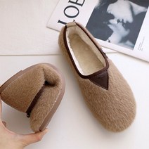 몬드스팟 여성용 인조 양모 플랫슈즈 1cm YT_RB845_AY