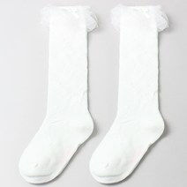 키즈퓨처 여아용 오프라 레이스 니삭스 양말 2p
