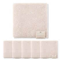 보리홈 나혼자쓰는 페이스타월 180g 극세사, 웜 아이보리, 6개