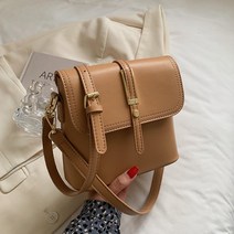 여성용 스퀘어 벨트 벨크로 크로스백