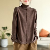 소니오 여성용 목폴라 스티치 티셔츠