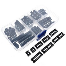 66 DIP IC 소켓 어댑터 솔더 새제품 키트 6 8 14 16 18 20 24 28 핀 DIP-8 DIP8 DIP16 커넥터, DIPKIT, One Size