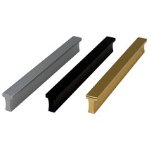 인라이프 T레일 2구 가구손잡이 후면고정 3컬러 블랙 실버 골드, 실버 P192mm