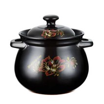 뚝배기 곰솥 고열잘견디는 질항아리 국솥 도자기 스몰사이즈 국냄비 가정용 불 가스 빅사이즈, T06-난초 7.5리터, 1개