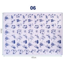 도예도구 도자기도예도구 세라믹도예도구1PCS 도자기 아트 Underglaze 컬러 꽃 종이 다채로운 전송 폴리머, 06 06
