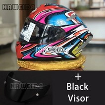 쇼에이 헬멧 풀페이스 반모 X14 X-14 2019 레드 카토 다이지로 TC-1 전체 얼굴 레이싱 오토바이 Casco 드 Motocicleta, XXL, Smoke Visor