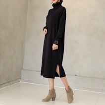 데일리앤 터틀넥 니트 원피스 알레소