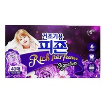 댕이몰 피죤 건조기용 시트40매 섬유유연제 (택1), 미스틱레인(퍼플), 1개