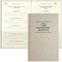 PUKYO The Gratitude Minute Journal a few Minute Journal 확인 행복 마음챙김 긍정 웰빙에 대한 프롬프트가 있는 데일리 저널, Beige