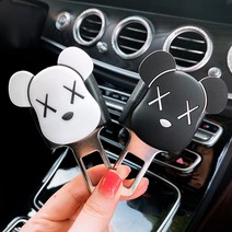 안전벨트 연장클립 캐릭터 자동차벨트연장 임산부 안전벨트교체 1세트(2개), A타입-클립포포베블랙화이트