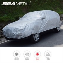 SEAMETAL 세단 SUV용 외부 차량 커버 야외 보호 스노우 커버 차양 방수 방진 범용