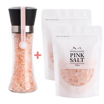 화산수천일염 히말라야 핑크솔트 그라인더200g+굵은 핑크소금300g 세트, 1set, 600g