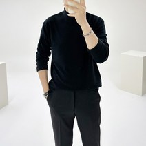 아도르클래식 하프 에잇 반목폴라 터틀넥 부드러운 긴팔 이너 니트