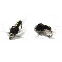 편집샵 털보낚시 털보낚시 송어/계류용 플라이 님프 플라이훅., 님프B-1