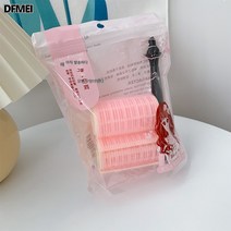 매직신기 자가 접착 고정 에어 앞머리 롤 슬로우 볼륨 앞머리 셋팅 클립 매직기 라지 사이즈, 더블레이어핑크작은2팩, 하나