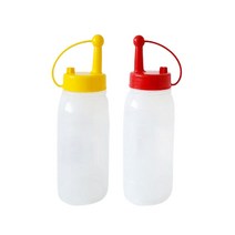 잠금식 소스병 뚜껑마개 양념병 케찹병 식초병 참기름병 식용유병 500ml, 색상랜덤