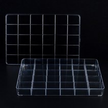 다용도 악세사리 투명 수납 케이스 30칸 사각 보관함 액세서리 소품 정리함, 상세페이지 참조