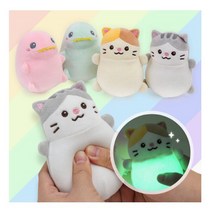 모찌 LED 스트레스볼 꾹꾹이 고양이 다이노 공룡, LED 스트레스볼_블루_다이노