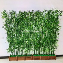 대나무 파티션 가벽 테라스 발코니 옥상 가림막 일식집 초밥지 입구 파티션 병풍 야외온천, 1m 받침대 + 2m 대나무 18개