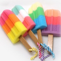 아이스크림 샤워 스폰지 타올, 옐로우, 옐로우, 1개