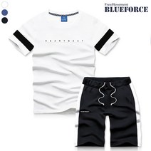블루포스 남성용 키리브 반팔티 트레이닝 세트 반팔 반바지 셋트 남자츄리닝 운동복 헬스복 홈웨어 짐웨어 트레이닝복