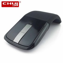 CHYI 접이식 무선 마우스 광학 아크 터치 컴퓨터 게임 슬림 USB 수신기 마이크로소프트 PC 노트북 지원, 한개옵션0, 한개옵션1