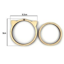 십자수틀 좌식 프랑스 원형 사각 수틀 나무 펜던트 레이저 컷, 17