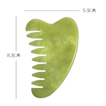 두피괄사 초록색 제이드 구아 샤 천연석 부드럽고 차가운 근육 이완 마사지 보드 스크레이퍼 도구 바디 슈 페이스 세트, 13 Package 11