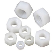 20-100 개 DIN934 나일론 육각 너트 M2-M20 흰색 또는 검은 색 플라스틱, M18 5pcs, white colour