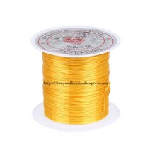 마카롱실 뜨개실 자이언트얀 망고실 뜨개질 털 앙고라 롤 당 10 미터 0.8mm 크리스탈 신축성 탄성 공예 팔, 한개옵션1, 02 yellow