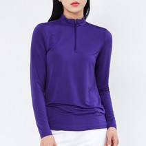 여성 기능성 스트레치 반집업 스판 긴팔 티셔츠