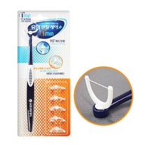 유한덴탈케어 원미닛 교체형 치실 홀더+리필6입